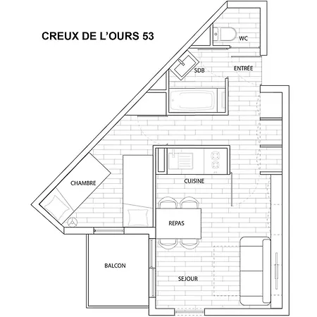 2 Pieces Renove, Balcon, Skis Aux Pieds, Creux De L'ours, - Fr-1-182-240 شقة Les Allues
